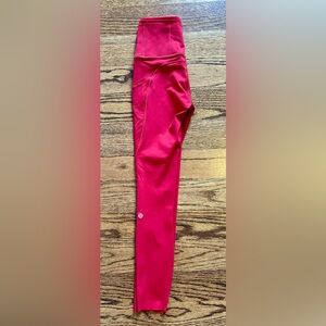 Lululemon “Fast & Free” Red Leggings, 23”